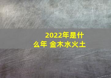 2022年是什么年 金木水火土